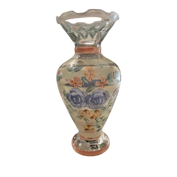 Vintage Tracy Porter Hand Painted Floral Rose Pastel Springtime Evelyn Vase - Picture 4 of 14